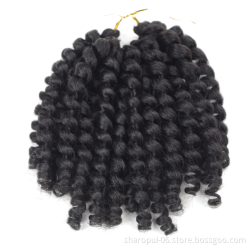 wand curl crochet braid hair 8inch synthetic bounce curl crochet hair